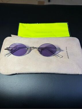 CHRISTOPHER KANE CK0011S 003 SILVER/PURPLE 43-23-135 italy made Case